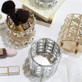 Crystal Makeup Brush Organizer Goud Zilver Container